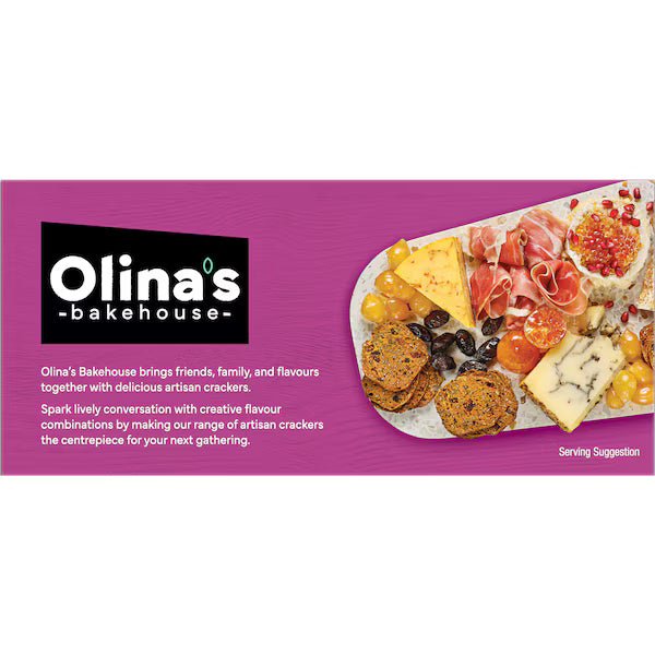 Olina's Bakehouse Artisan Cracker Biscuits Fig & Black Olive 100g