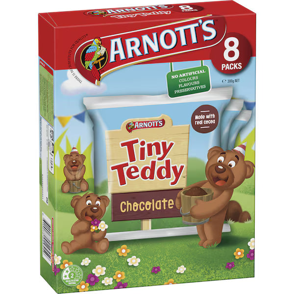 Arnott's Tiny Teddy Chocolate 8packs 200G ( Cheapest in the UAE)