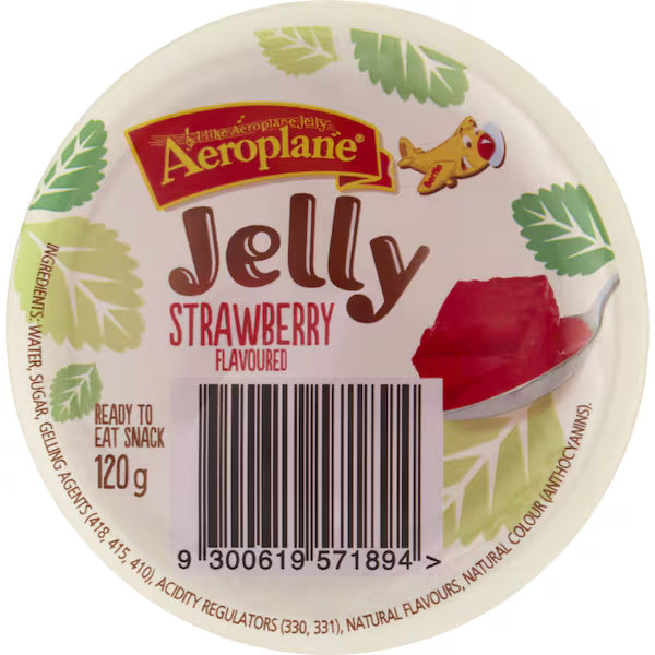 Aeroplane Ready To Eat Jelly Cup Snack Strawberry Flavour 120g (Exclusive)