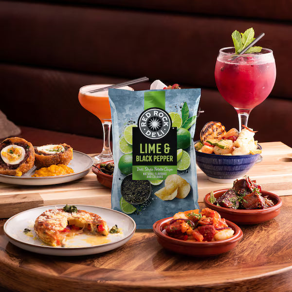 Red Rock Deli Potato Chips Lime & Black Pepper 165g (EXCLUSIVE)