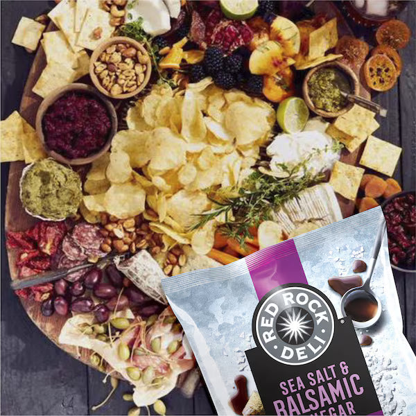 Red Rock Deli Potato Chips Sea Salt & Balsamic Vinegar 165g (EXCLUSIVE)