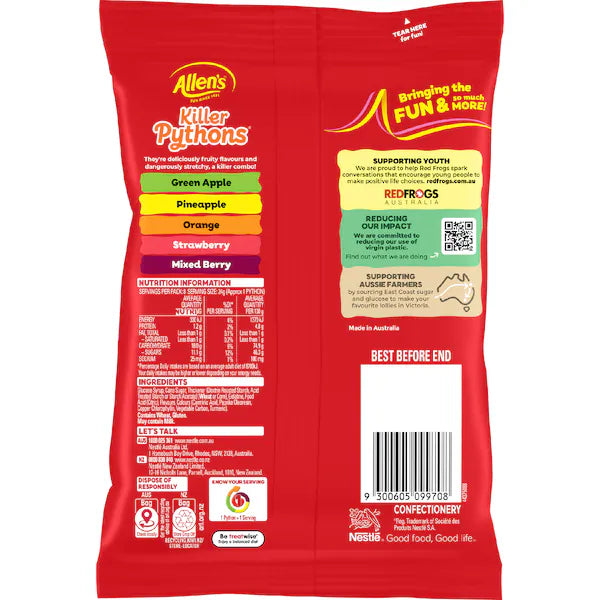 Allen's Killer Python Lollies Bag 192g(Exclusive)