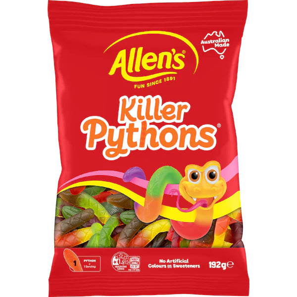 Allen's Killer Python Lollies Bag 192g(Exclusive)