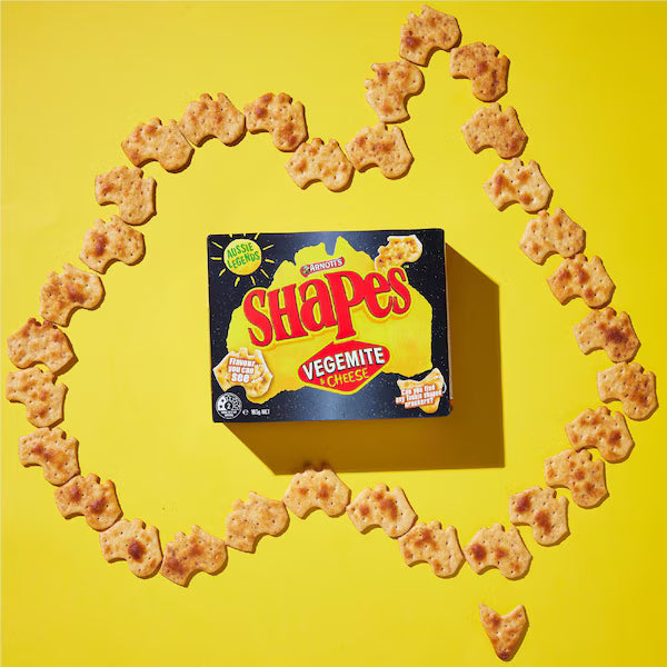 Arnott's Shapes Vegemite & Cheese Cracker Biscuits 165g