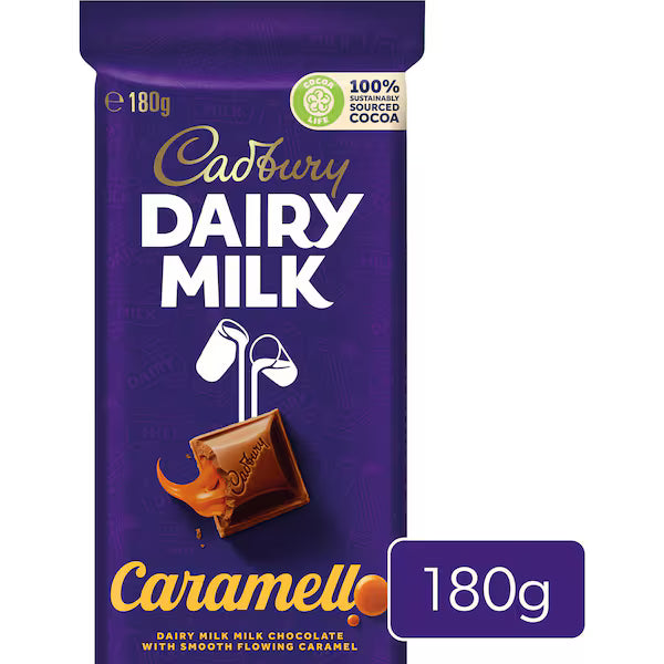 Cadbury Dairy Milk Caramel Chocolate Caramello Block 180g