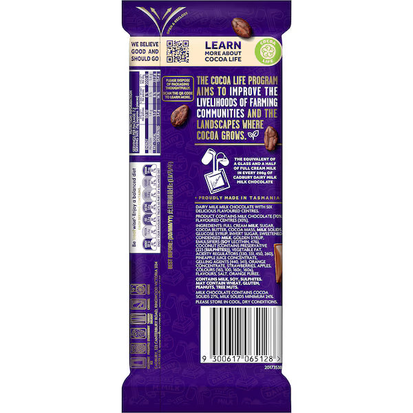 Cadbury Dairy Milk SNACK Chocolate Block 180g (Exclusive)