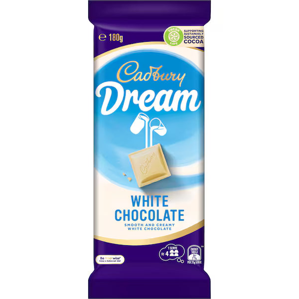 Cadbury Dream White Chocolate Block 180g