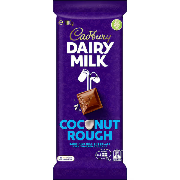 Cadbury Dairy Milk Coconut Rough 180g (EXCLUSIVE)