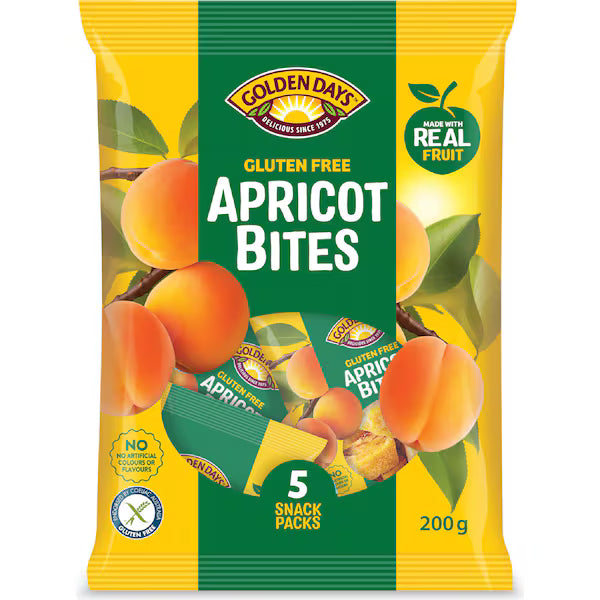 Golden Days Fruit Snacks Bites Apricot 200g-  40g x 5 pack (Exclusive)