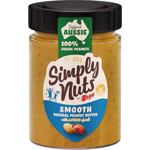 Bega Simply Nuts Smooth Natural Peanut Butter 325g (EXCLUSIVE)