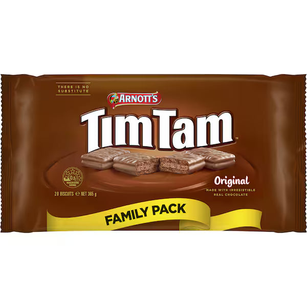 Arnott's Tim Tam Chocolate Biscuits Original Family Pack 365g (EXCLUSIVE)