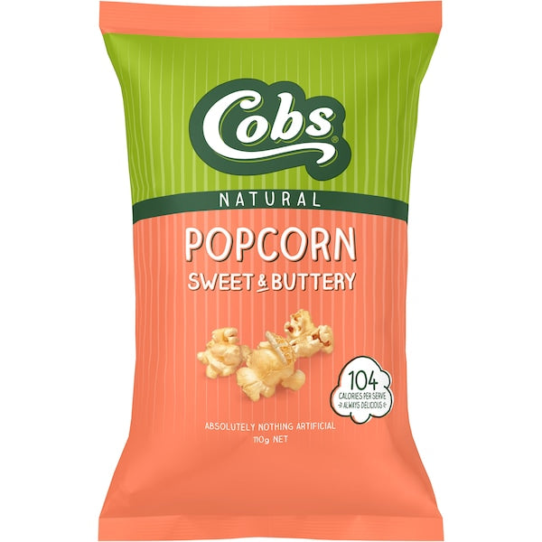 Cobs Natural Popcorn Sweet & Buttery 110g (Exclusive)