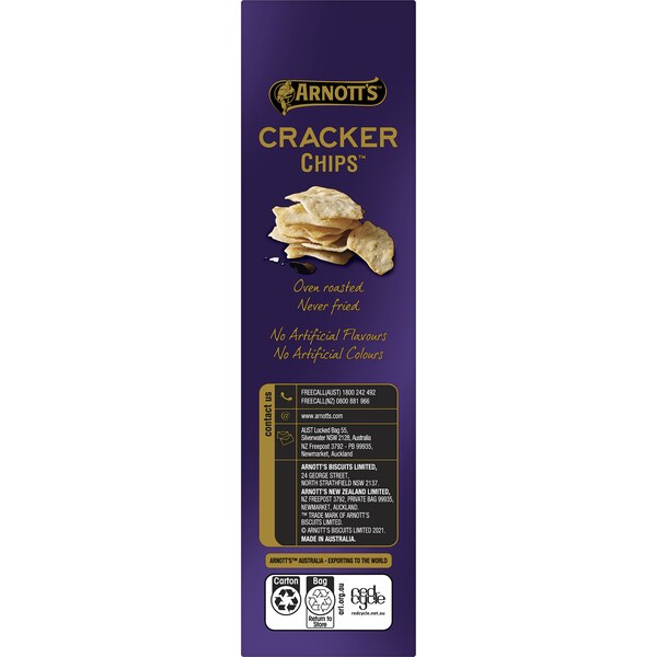 Arnott's Cracker Chips Sea Salt & Balsamic Vinegar 150g(Exclusive)