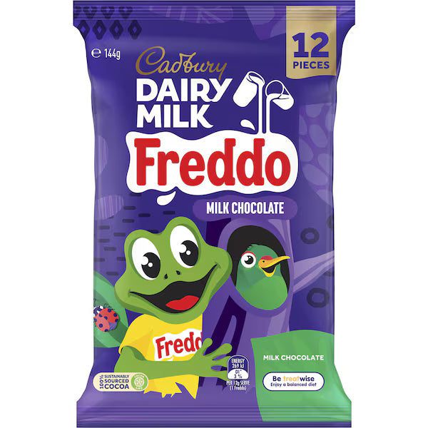 Cadbury Dairy Milk Chocolate Freddo Share Pack 12 Mini Bars 144g (Cheapest in the UAE)