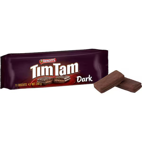 Arnott's Tim Tam Dark Chocolate Biscuits 200g