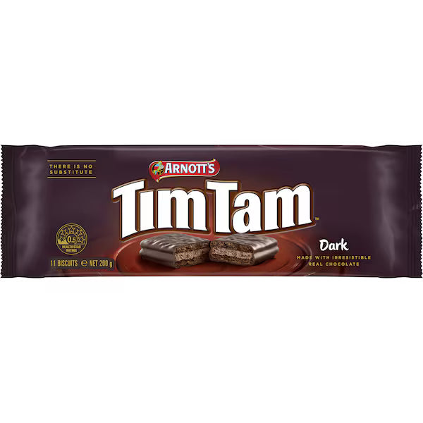 Arnott's Tim Tam Dark Chocolate Biscuits 200g