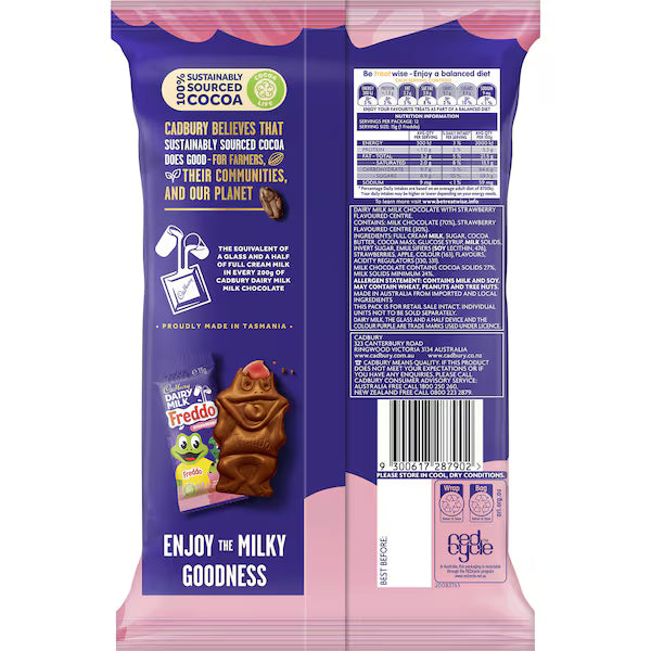 Cadbury Dairy Milk Chocolate Freddo Strawberry Share Pack 12 Piece 180g (Exclusive)