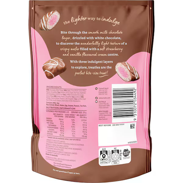 Arnott's Treatles Neapolitan Flavour 90g