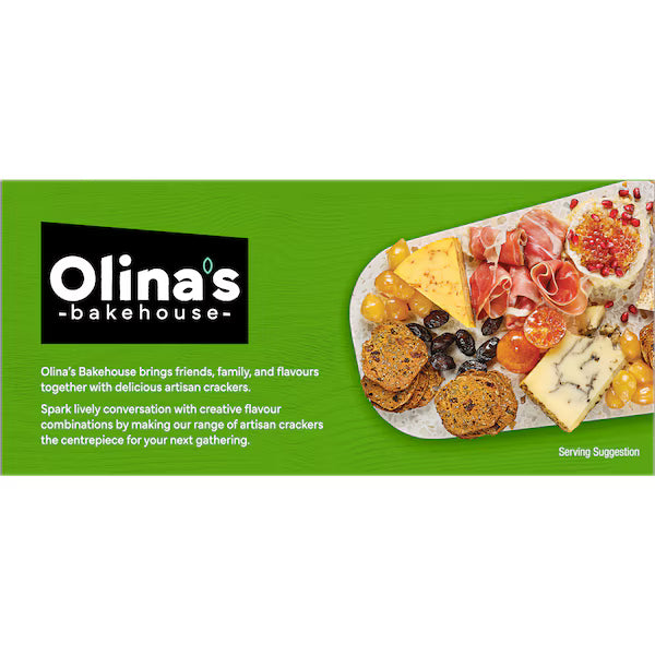 Olina's Bakehouse Artisan Crackers Garlic & Thyme 90g