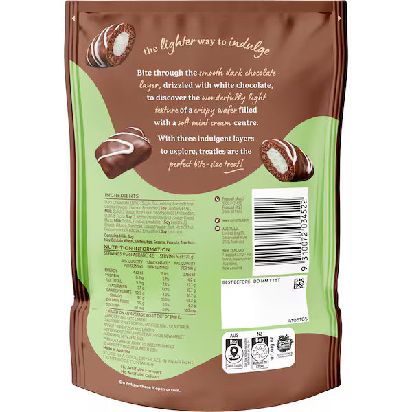 Arnott's Treatles Mint Flavour 90g