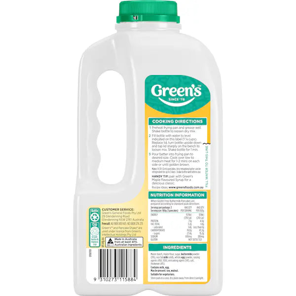 Green's Pancake Shake Buttermilk Mix Gluten Free 300g