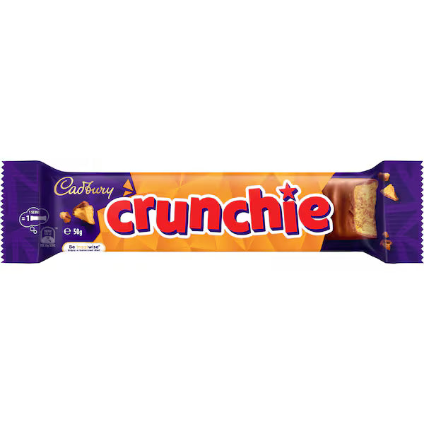 Cadbury Australian Crunchie Milk Chocolate Bar 50g (EXCLUSIVE)