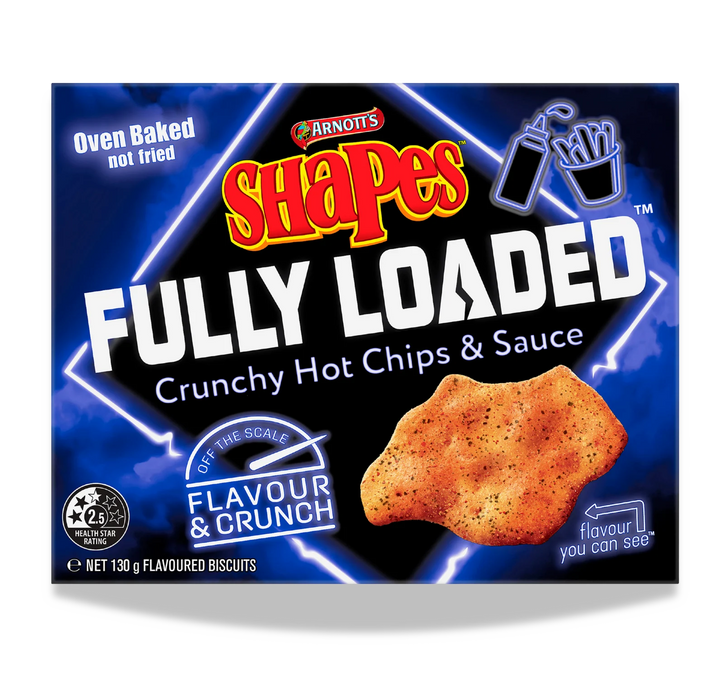 Arnott's Shapes Fully Loaded Hot Chips 130g (Exclusive)