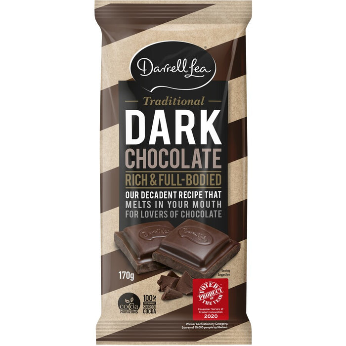 Darrell Lea Block Dark Chocolate 170g (EXCLUSIVE)