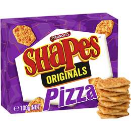 Arnott's Shapes Pizza Cracker Biscuits 190g
